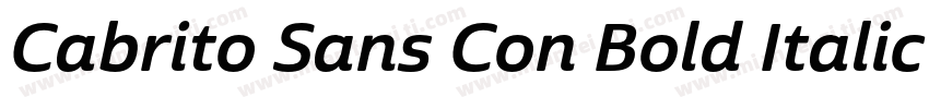 Cabrito Sans Con Bold Italic字体转换